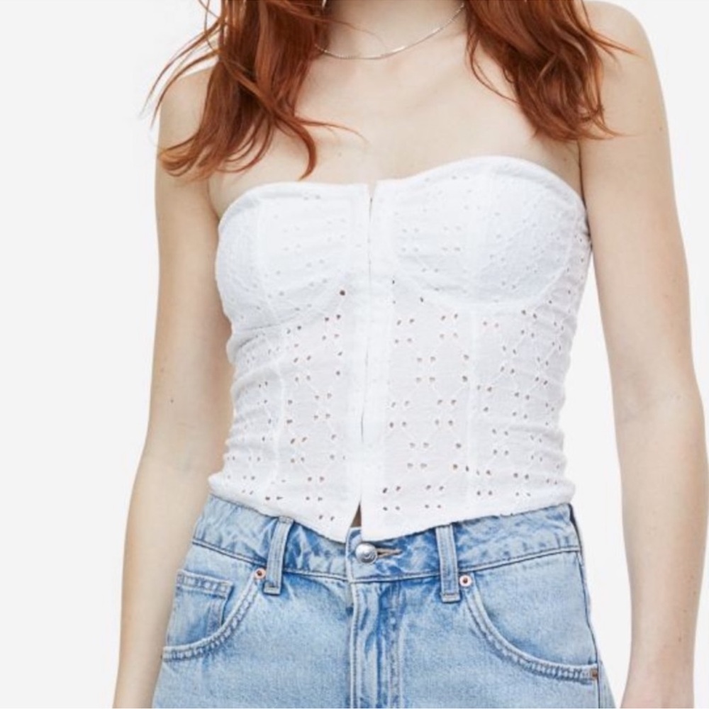 NWOT White Corset Top
